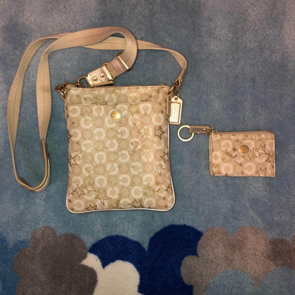 Authentic Coach crossbody bag with coin purse